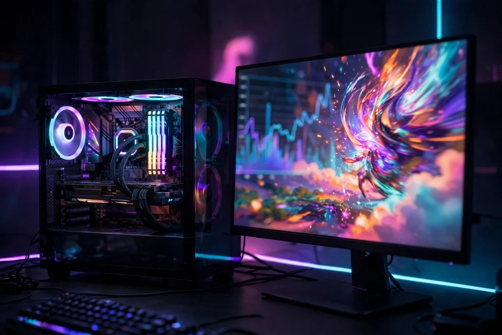 A gaming PC performance test setup checking whether 3000MHz RAM is good for the Ryzen 5 5600X